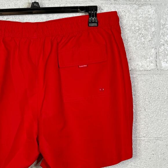 Calvin Klein Men's Modern Euro 5" Volley Swim Trunks red XXL - Picture 4 of 6